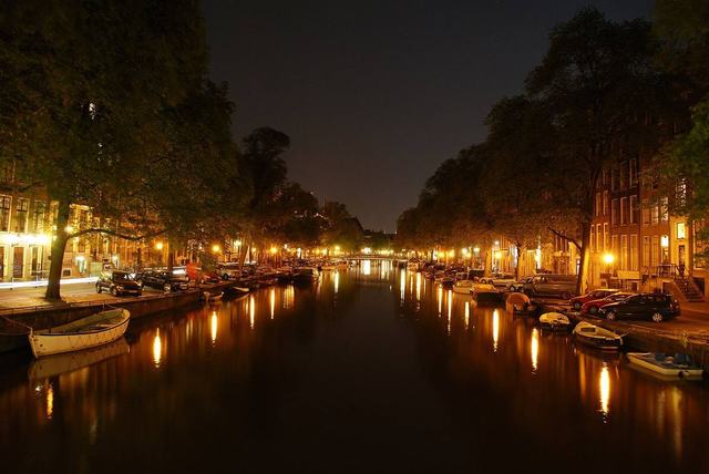 Canals at night